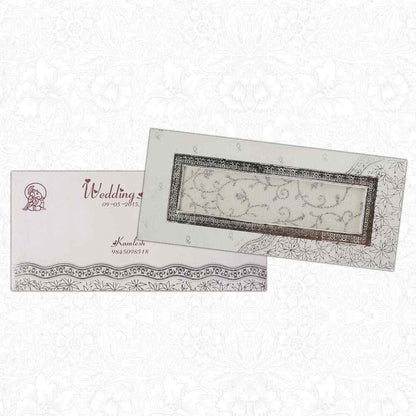 Invitation Card - Floral delight in white invitation Card-KNK3130-King of Cards