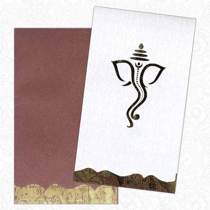 Heavenly Designer Ganesha Personal Wedding Invitation Card-KNK3136-King of Cards