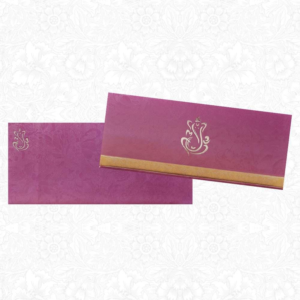 Pink Ganesha Personal Invitation Card-KNK3156