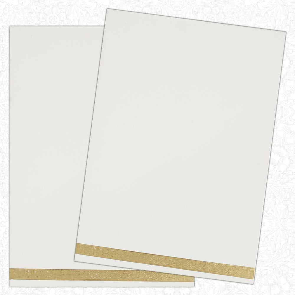 Dazzling White Shading Single Sheet Wedding Card