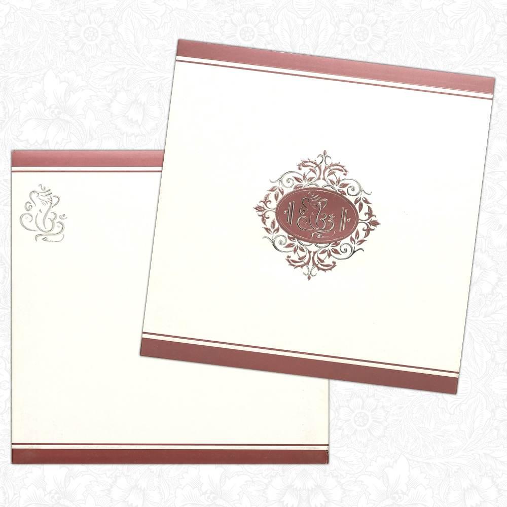 Invitation Card - Elegant Silver Ganesha Invitation Card-KNK3441