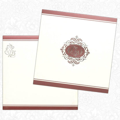 Invitation Card - Elegant Silver Ganesha Invitation Card-KNK3441