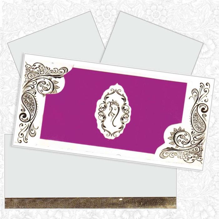 Invitation Card - Personal Pink Ganesha Card - KNK3603-King of Cards