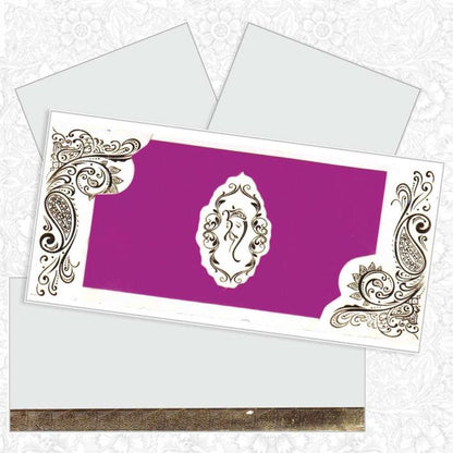 Invitation Card - Personal Pink Ganesha Card - KNK3603-King of Cards