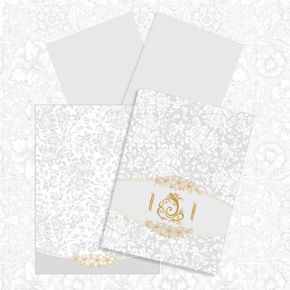 White Floral Invitation Card