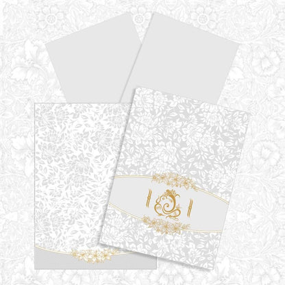 White Floral Invitation Card