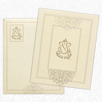 Invitation Card - Designer Ganesha Reception card-KNK3720