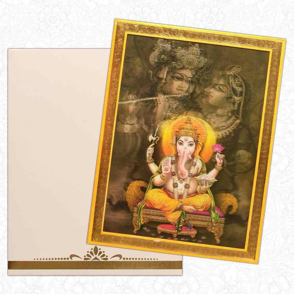 Invitation Card - Gold and Divine 3d Invitation Card-KNK3954