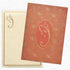 Invitation Card - Stone embellished Metallic Red Card with Lord Ganesha-KNK3977