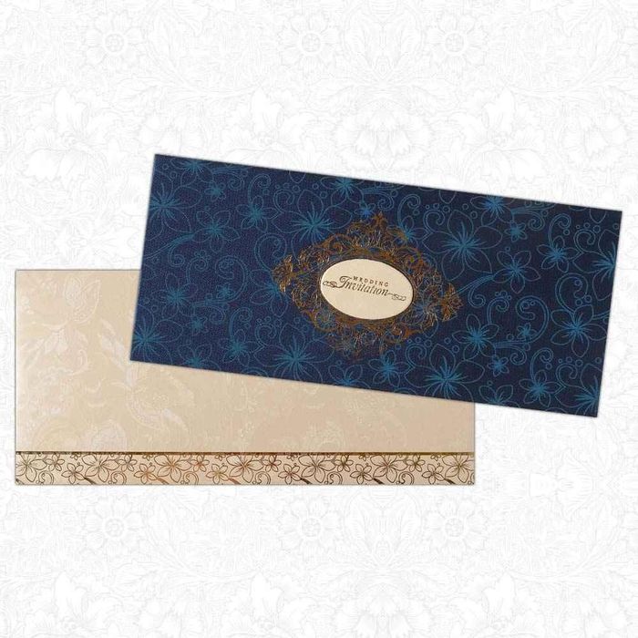 Invitation Card - Royal Sea Wedding Invitation Card-KNK4010