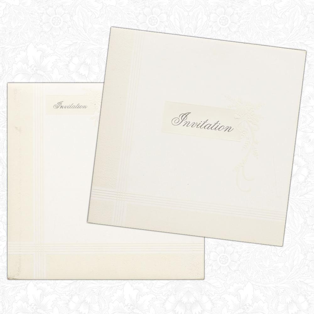 Invitation Card - Silver and Grey Invitation Card-KNK4076