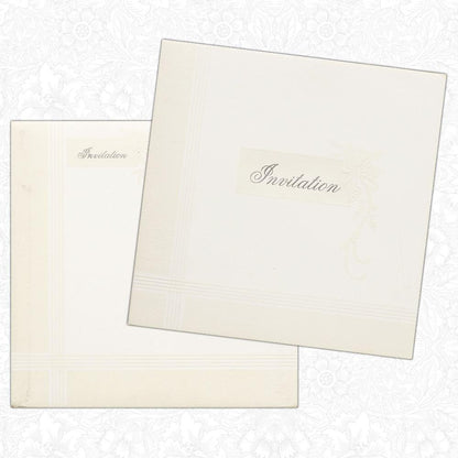 Invitation Card - Silver and Grey Invitation Card-KNK4076
