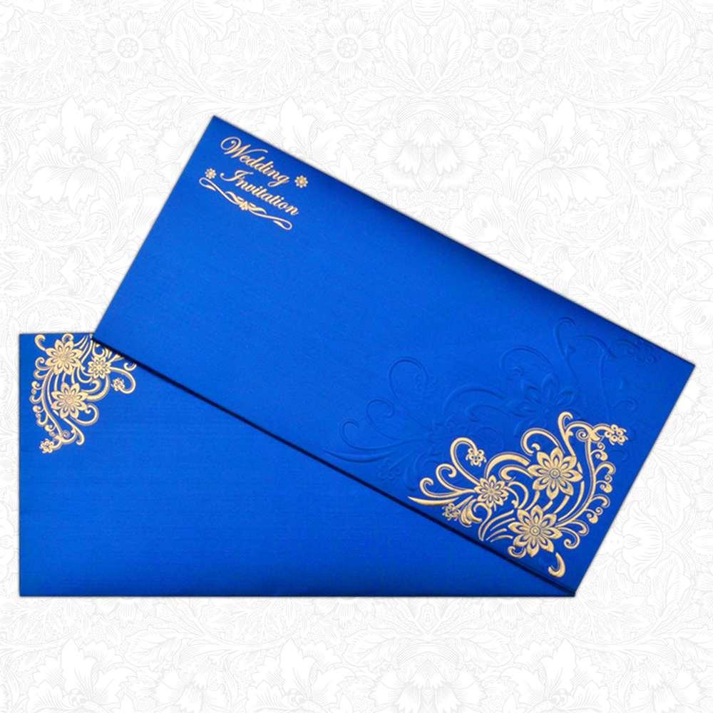 Classic Violet Shading With Floral Theme Wedding Card - KNK4181-King of Cards