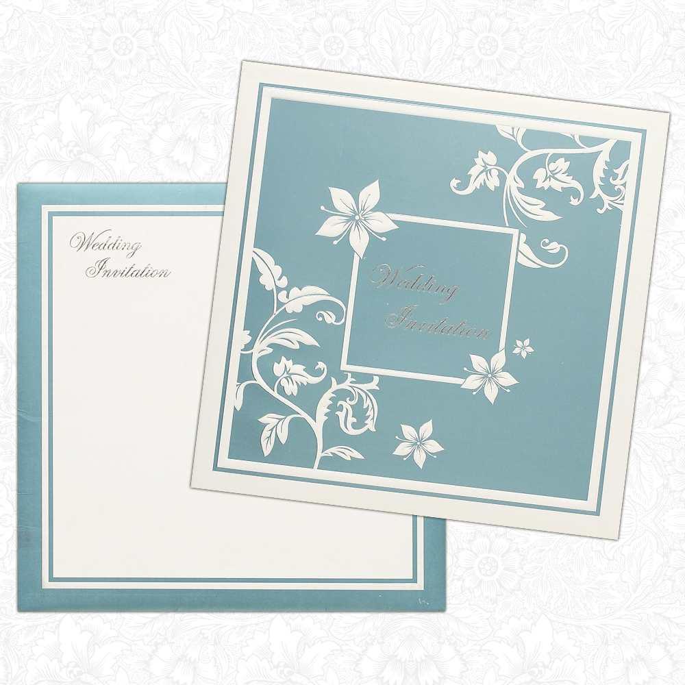 Invitation Card - Simple and Classic Blue Designer Invitation Card-KNK4303
