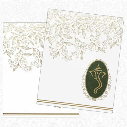 Invitation Card - Intricate Flower Design Wedding Invitation Card-KNK4323