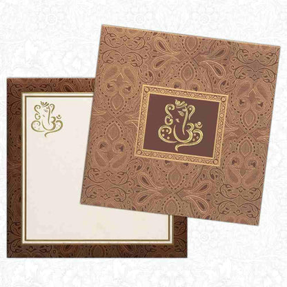 Invitation Card - Wedding Reception Gold Series Invitation Card-KNK4343