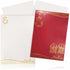 Fabulous Gold Foiling Ganesha With Red Shading Wedding Card  - KNK4377