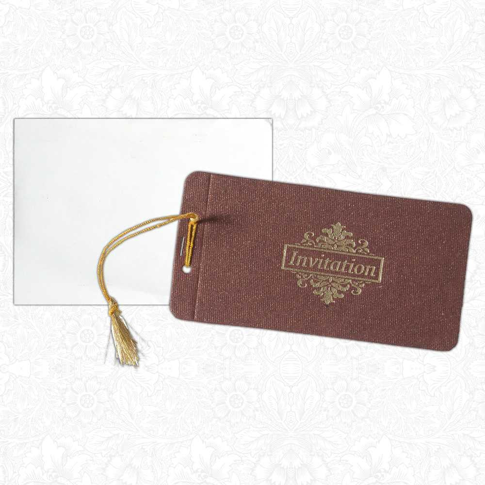 Brown Personal Invitation Card