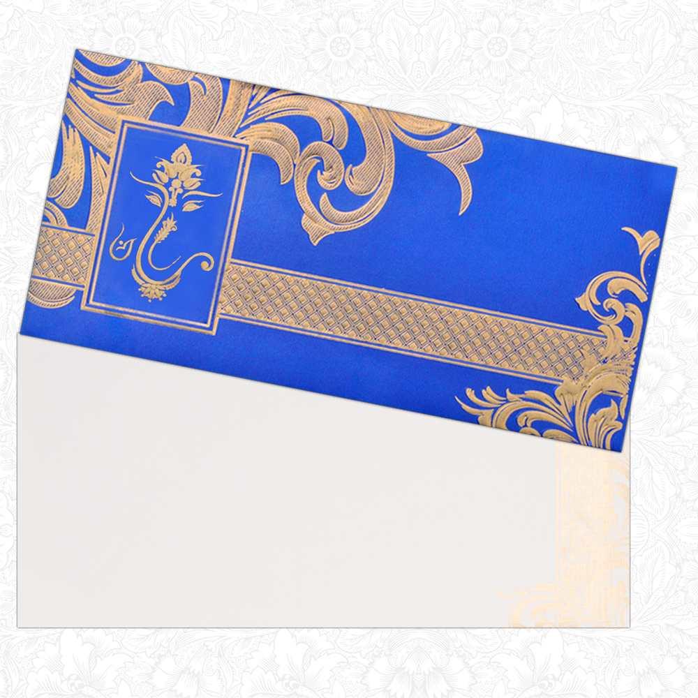 Blue Ganesha And Floral Design-knk2395-King of Cards