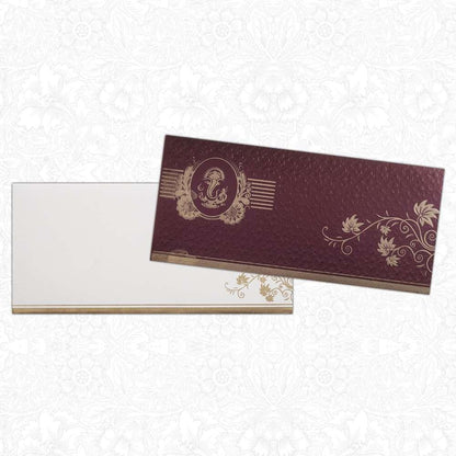Maroon Ganesha Invitation Card-King of Cards