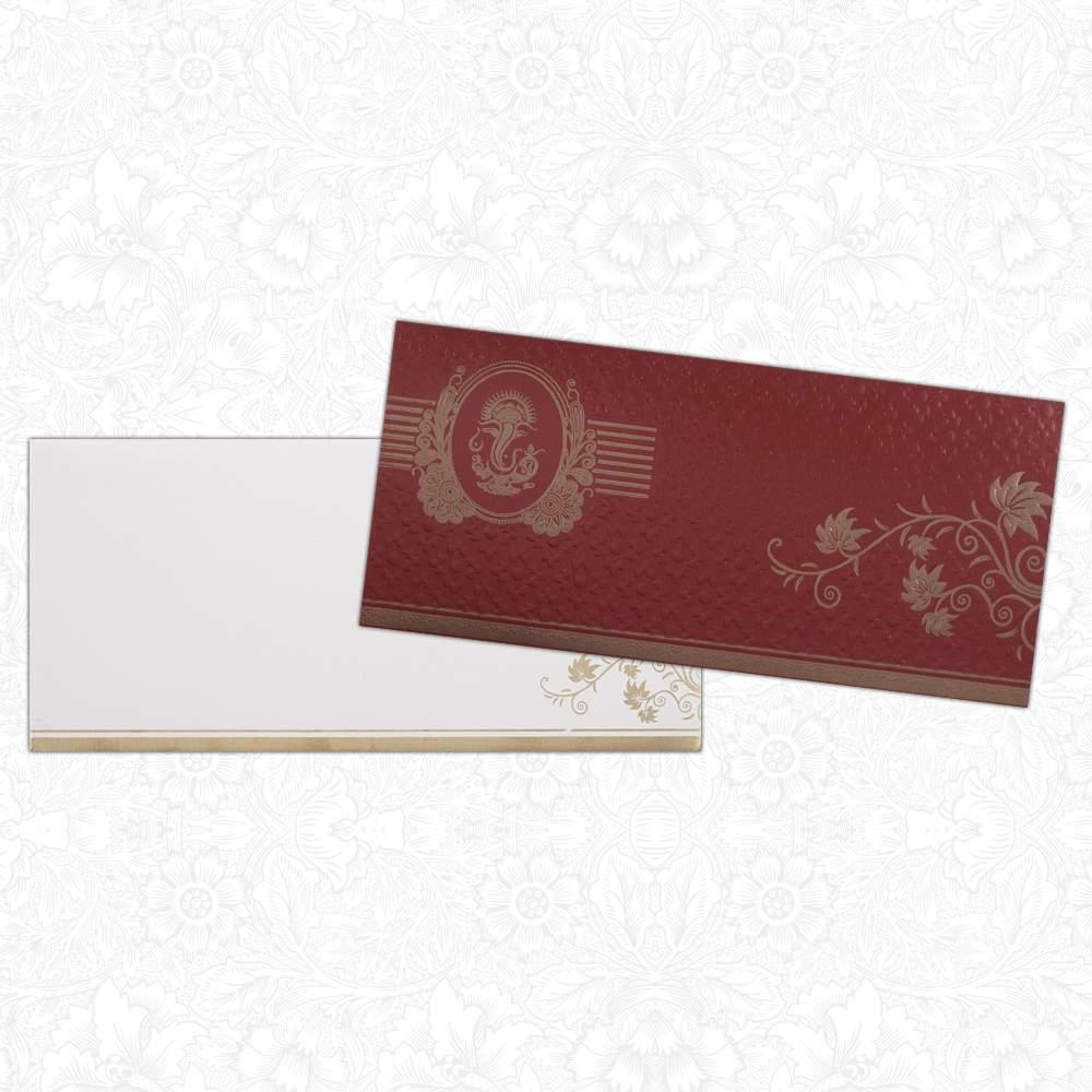 Red Ganesha Wedding Card-King of Cards