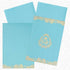 Light Blue Ganesha Floral Invitation Card-King of Cards