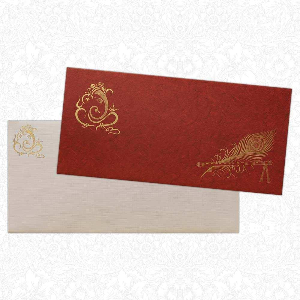 Invitation Card Royal Scented Peacock Feather Shaadi Card-KNK4944