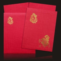 Gorgeous Orange Color Ganesha Wedding Card-King of Cards