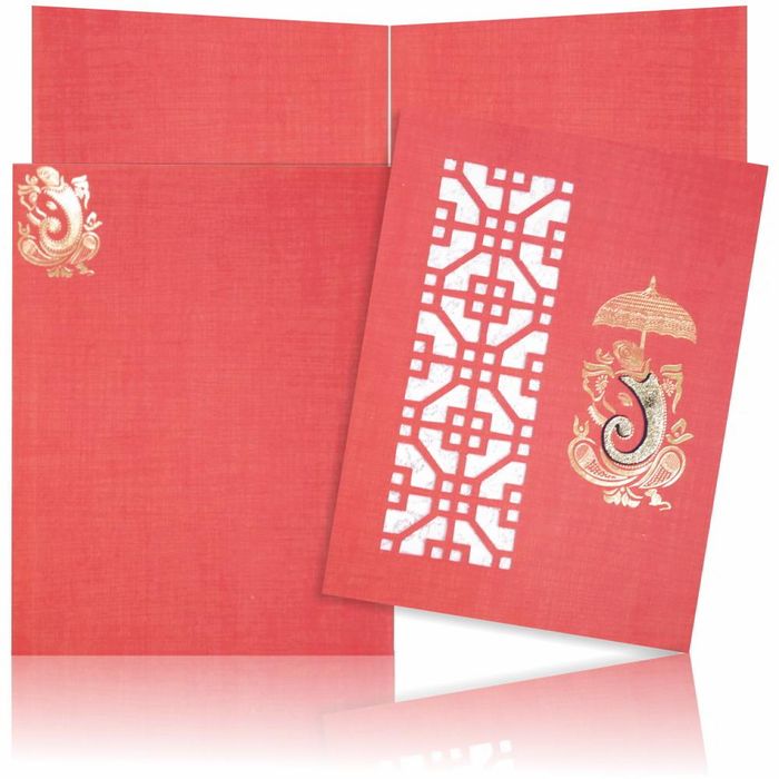 Red Jumbo Metallic Die Cut Card-King of Cards