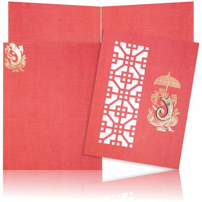 Red Jumbo Metallic Die Cut Card-King of Cards