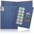 Blue Jumbo Metallic Die Cut Card-KNK50194