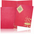 Red Jumbo Metallic Floral Design With Ganesha Wedding Card-KNK50261