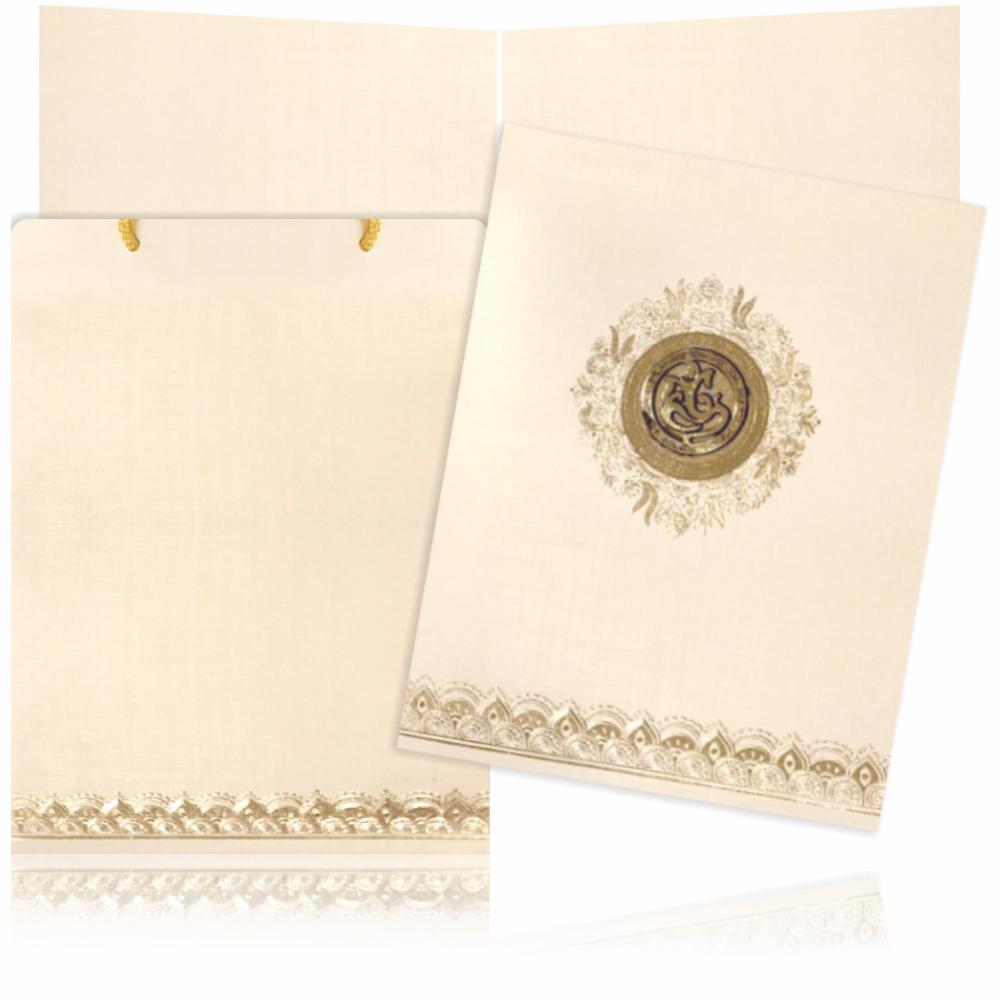 Charming Gold Shading With Ganesha Invitation Card