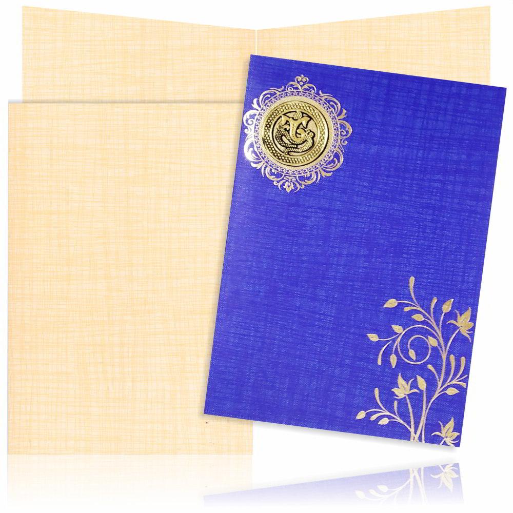 Celebrate your Shaadi with our stunning wedding invitations. This Shaadi card has a unique design of leaves from a plant growing from the bottom right near the opening. Choose your design now
