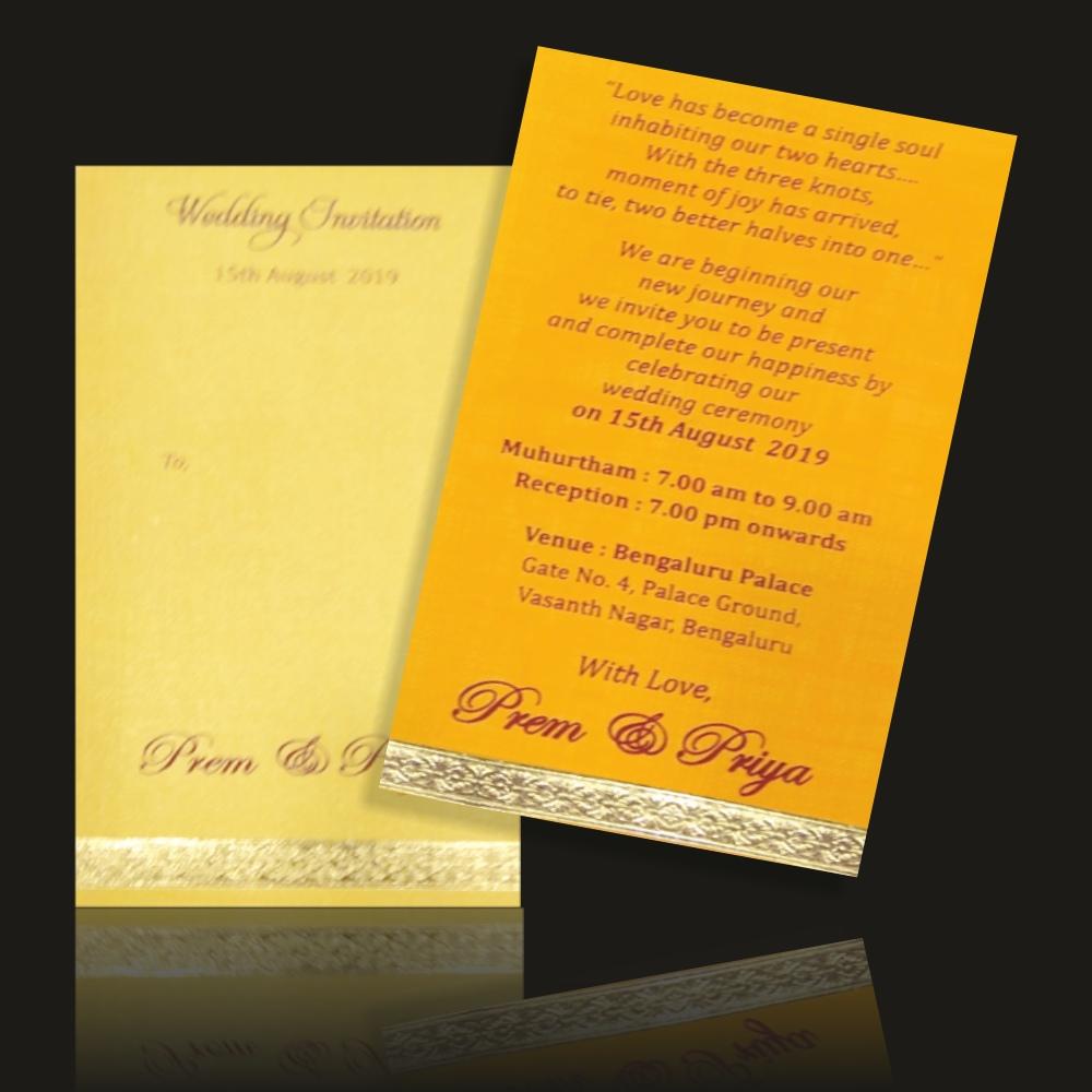 Orange Single Sheet Invitation-King of Cards