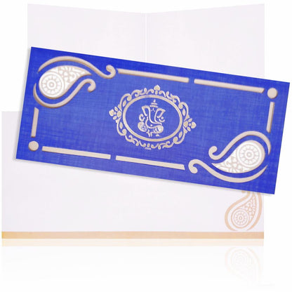 Blue Ganesha Card With Gold Foiling-King of Cards