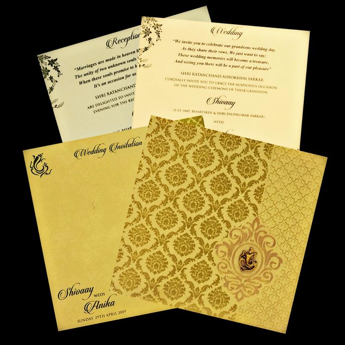 Attractive Light Green Shading With Designer Invitation Card - KPBN2330-King of Cards
