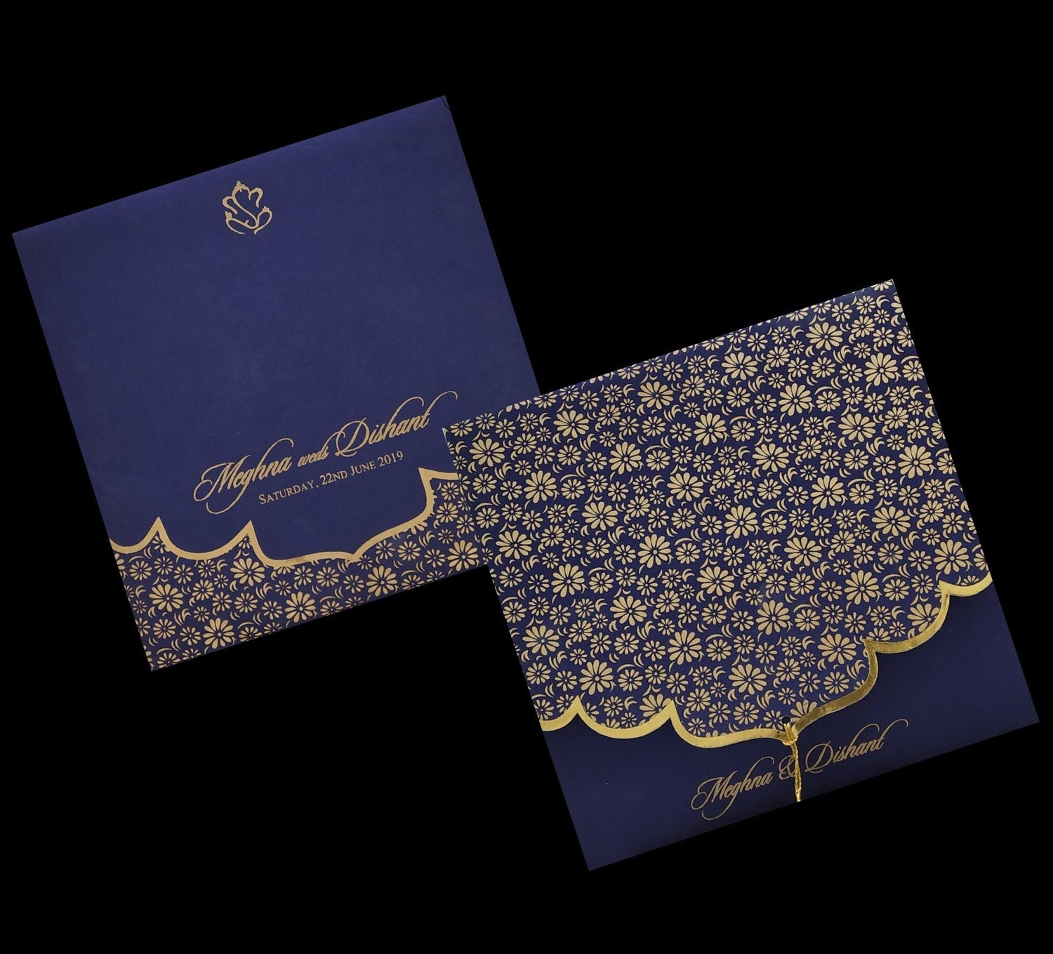 White Floral Grace Wedding Invitation-KPR06620