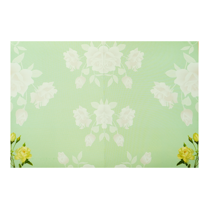 Mint Green Rose Floral Wedding Card-KNTY6814