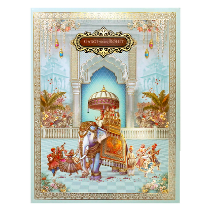 Royal Procession Padded Wedding Card-KSH72360