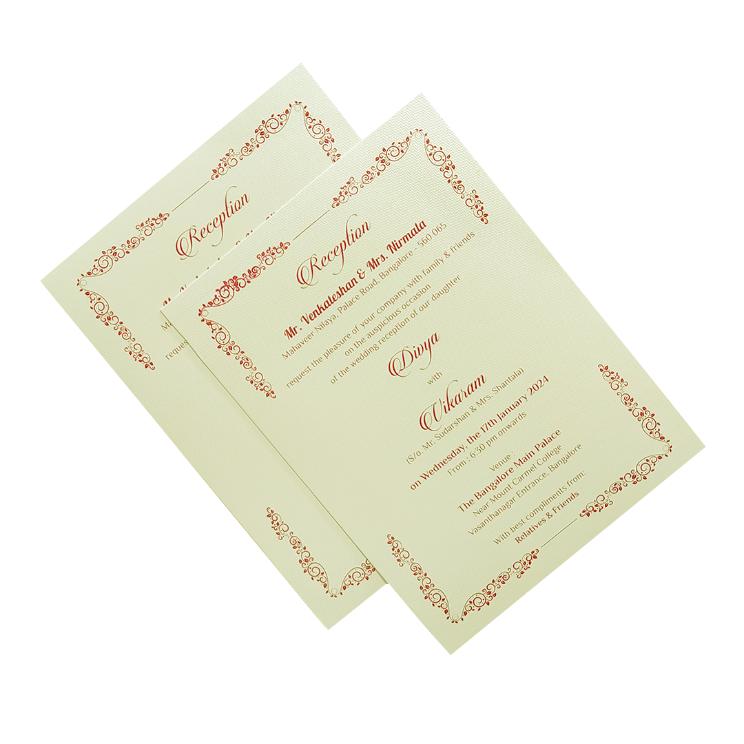 White Door Type Unique Invitation Card-KNPM9532W