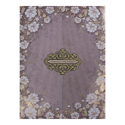 Lavender Floral Wedding Card-KSH73170