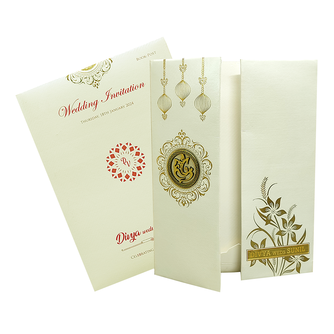 White Door Type Unique Invitation Card-KNPM9532W