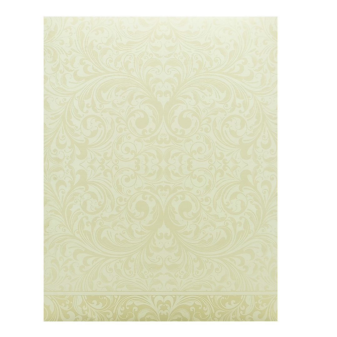 White Floral Design With Nameplate Invitation Card-KNKC4801