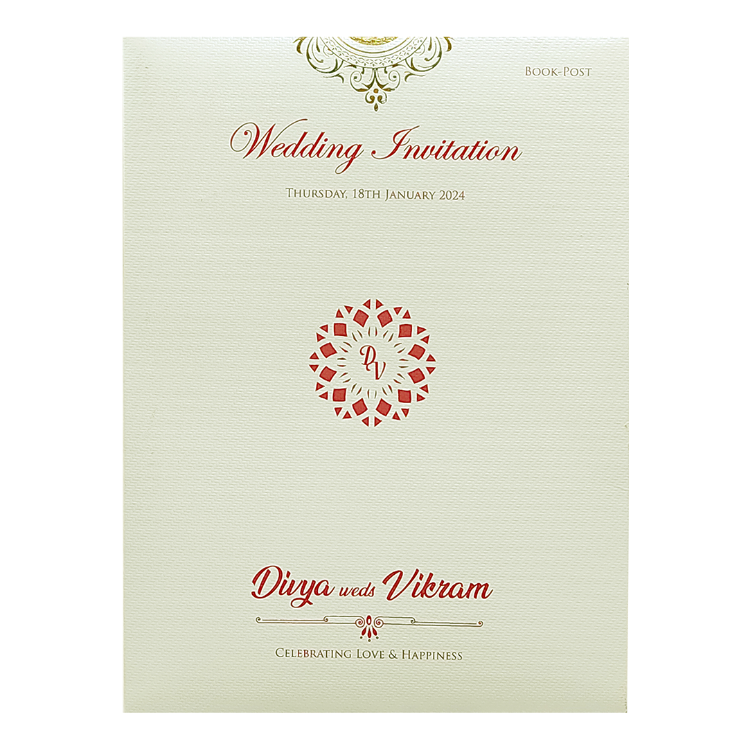 White Door Type Unique Invitation Card-KNPM9532W