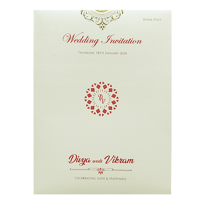 White Door Type Unique Invitation Card-KNPM9532W