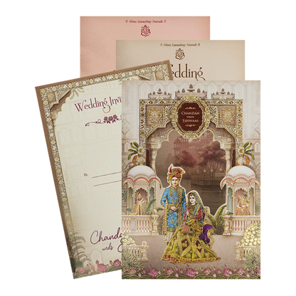 Regal Palace Royal Couple Wedding Card-KSH72990