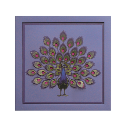 Purple Peacock Luxury Wedding Invitation Card-King of Cards