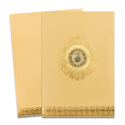 Gold Metallic Royal Wedding Card-KNCM16GGM