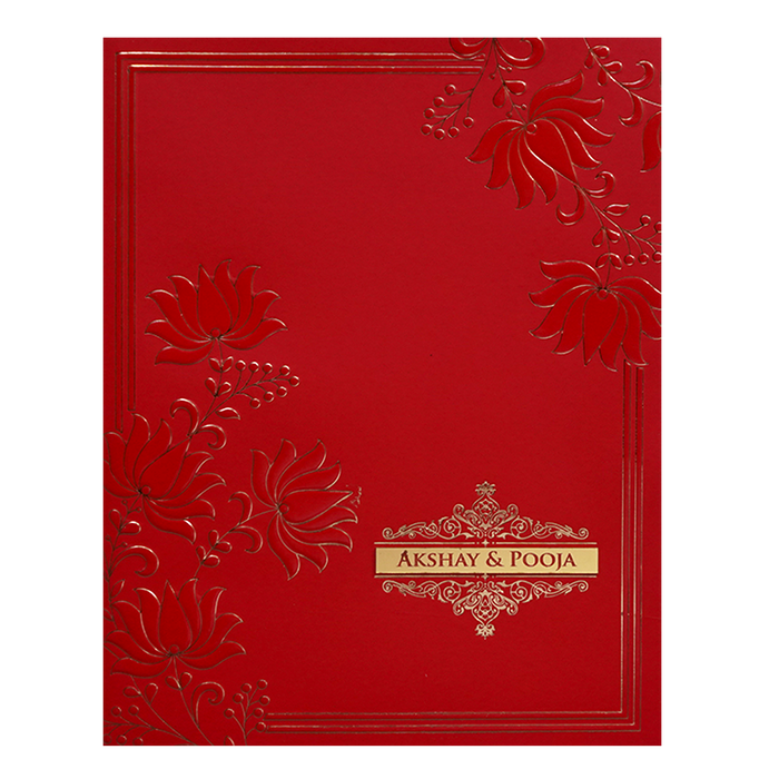 Red Floral Marriage Card-King of Cards